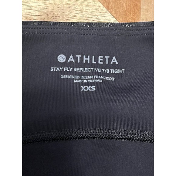 Athleta | White Stay Fly Reflective 7/8 Tight Leggings Sz XXS - Picture 3 of 5